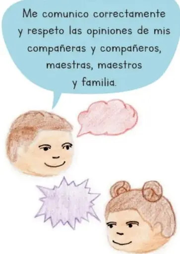 Dos niños dibujados a color, uno con raqueta de tenis; uno dice en un globo de diálogo: 'A mí me encanta saltar obstáculos.'