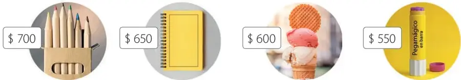 Tabla de 3 filas por 5 columnas con los números de 505 a 575, de 5 en 5.