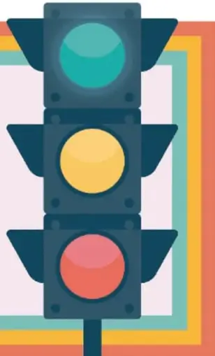Semaforo de tres luces (verde, amarillo y rojo) junto al recuadro 'Mi trabajo colaborativo'.