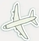 Dibujo de un avión pequeño, decorativo.