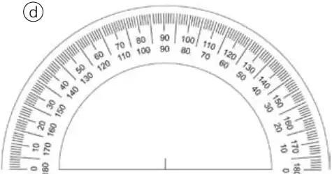 Transportador semicircular graduado de 0° a 180° con recuadro 145°.