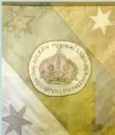 Bandera del Ejército Trigarante con los colores y el escudo.