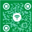 Ícono de código QR verde con el símbolo de wifi, para consultar el enlace sobre cómo elaborar una línea del tiempo ilustrada.
