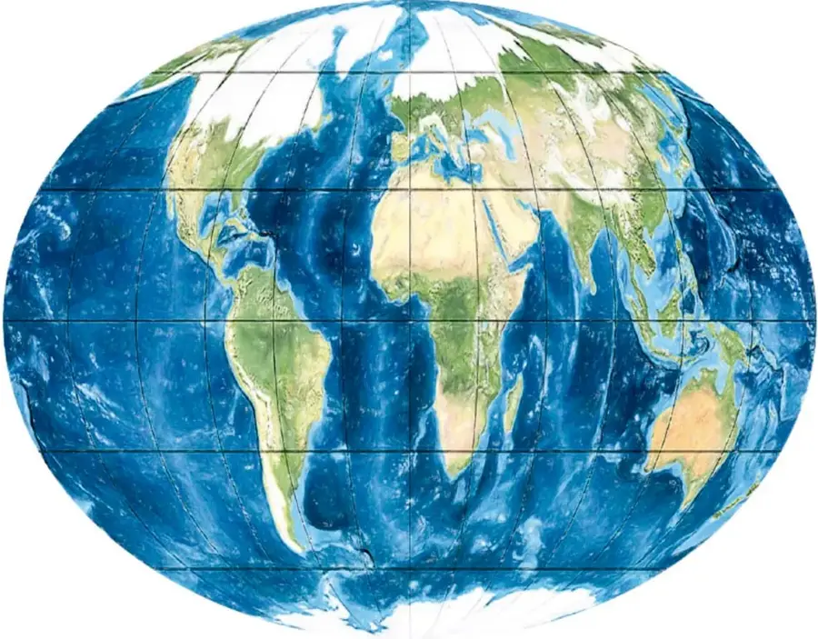 Mapa de América con flechas rojas y azules que indican el intercambio de megafauna; se ilustran especies como el megaterio, ave del terror, caballo americano, ganfotería, oso de las pampas, megaloníquido, gliptodonte y lobo terrible.