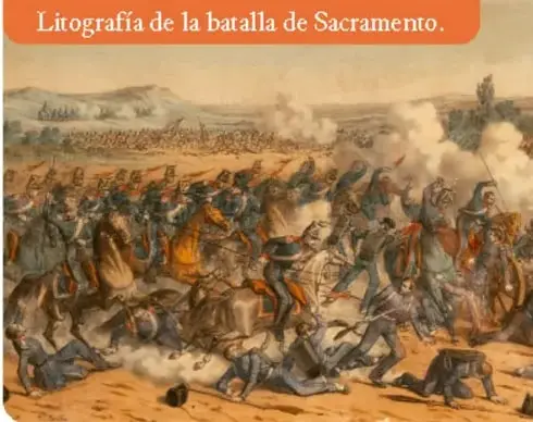 Desembarco de las fuerzas del general Scott en Veracruz, con barcos y lanchas.