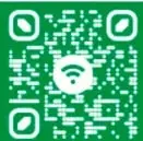 Código QR verde grande con ícono wifi y hojas, complemento digital para el enlace bit.ly/4435LT6 sobre cómo elaborar un collage de entrevistas.