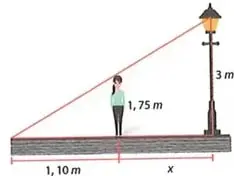 Tres rectas paralelas AB, CD y EF cortadas por dos transversales, con segmentos correspondientes AC, CE, BD y DF.