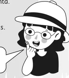 Ilustración de una niña pensativa con sombrero.