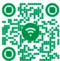 Código QR verde con enlace acortado bit.ly debajo.