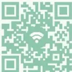 Código QR verde con icono Wi-Fi, con texto 'Disponible en https://www.un.org/es/'.