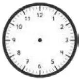 Dos relojes analógicos: Inicio marcando las 5:15 y Término en blanco para completar.