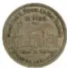 Ficha de una moneda 'Paso Texas' (CuNi, 32 mm) de la Colección Casa de Moneda de México, Museo Numismático Nacional.