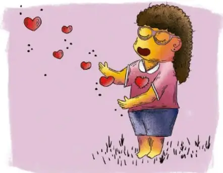 Ilustración de una persona lanzando corazones, simbolizando el autoconocimiento y la empatía.