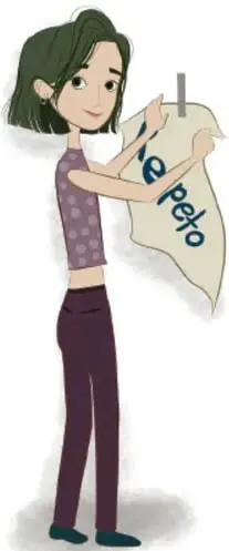 Niña sosteniendo un cartel con la palabra 'Respeto'.