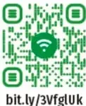 Código QR verde con el enlace bit.ly/3vfgLUk para ver el video '¡Así lo siento, así te lo comparto!'