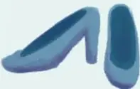 Ilustración de un par de zapatos de tacón azules.