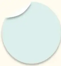 Círculo de color azul claro con la esquina doblada, como marcador decorativo de la actividad.