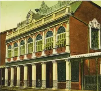 Fotografía postal del Banco Comercial y Agrícola de Guayaquil, tomada aproximadamente entre 1900 y 1910.