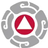 Logotipo del Sistema Nacional de Protección Civil México (triángulo rojo en círculo).