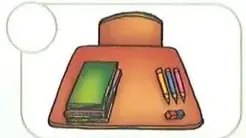 Tres ilustraciones muestran una mesa de trabajo arreglada, desarreglada y a medio arreglar.