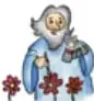 Ilustración de una mariposa junto a flores.