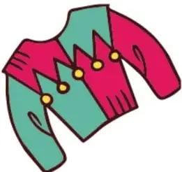 Chaqueta de bufón de colores.