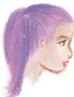 Retrato ilustrado de una niña de cabello oscuro.