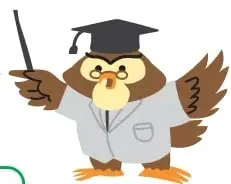 Búho personaje con birrete y puntero, mascota de la lección.