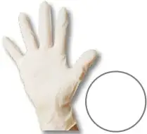Dos imágenes: una mano descubierta y una mano con guante blanco; cada una con un círculo para marcar.