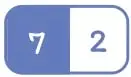Recuadro con el número 72; el dígito 7 aparece sombreado para preguntar por su valor posicional.