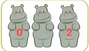 Ilustraciones de animales que representan ejercicios para identificar el número posterior.