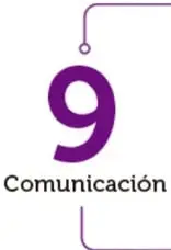 Número 9 en morado con el título 'Comunicación'.