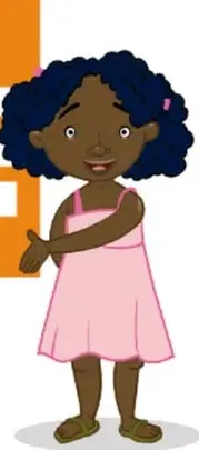 Ilustración de una niña de piel oscura con vestido rosa, junto a un organizador gráfico naranja titulado 'Acuerdos de indagación' con tres apartados: Materiales a utilizar, Diseño de la antena receptora y Procedimiento a realizar.