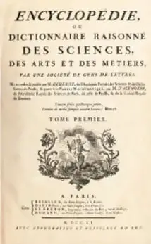 Portada de la Enciclopedia de Diderot y D'Alembert.