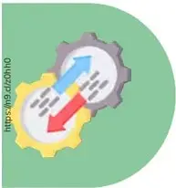 Ícono circular verde con un medidor y estrellas (evaluación auténtica).
