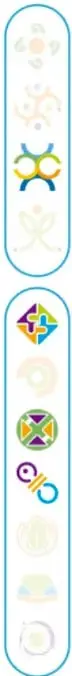 Icono de una casa o comunidad con adornos indígenas