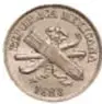 Moneda de Dos Centavos, México, 1883, CuNi, diámetro 17 mm, anverso; Colección Casa de Moneda de México, Museo Numismático Nacional.