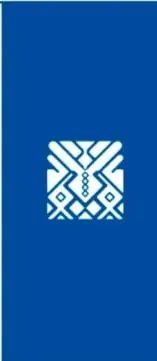 Ornamento geométrico de textil tradicional mexicano en tonos azules, decorativo.