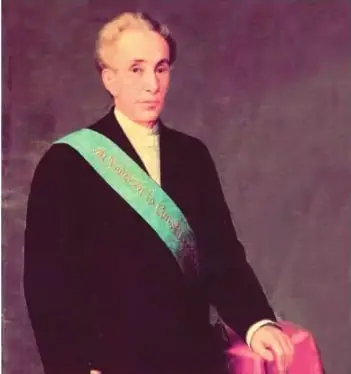Retrato de Jerónimo Carrión, presidente del Ecuador entre 1865 y 1867.
