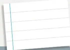 Hoja de cuaderno con margen azul y un boleto de autobús dibujado.