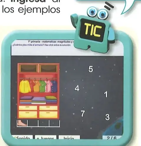 Armario acompañado de una escala gráfica basada en pies y varias opciones numéricas.