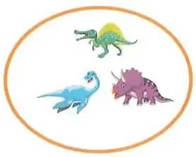 Representación vertical de la resta 5 menos 2 igual a 3 y representación con regletas de longitudes 5, 2 y 3.