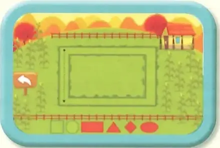 Pantalla para dibujar figuras geométricas, con opciones de cuadrado, círculo, rectángulo, triángulo, rombo y óvalo.