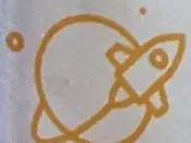 Pequeño símbolo decorativo relacionado con la ciencia y la exploración.