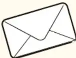 Ilustración de un sobre de carta cerrado, símbolo de comunicación e investigación.