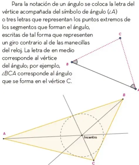 Triángulo con lado AB y ángulos A y B adyacentes señalados.