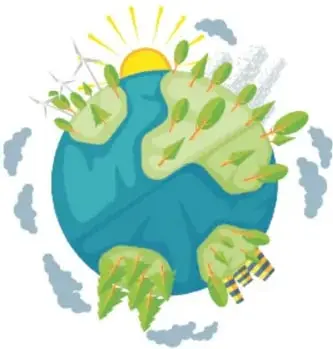 Diagrama del ciclo de germinación y crecimiento de una planta en suelo, con flechas circulares.
