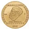 Imagen del reverso de una moneda dorada (Moneda, Hacha Ceremonial, 1 Onza, México, 1993, Museo Numismático Nacional).