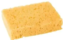 Esponja amarilla rectangular (alternativa A de la pregunta 4).