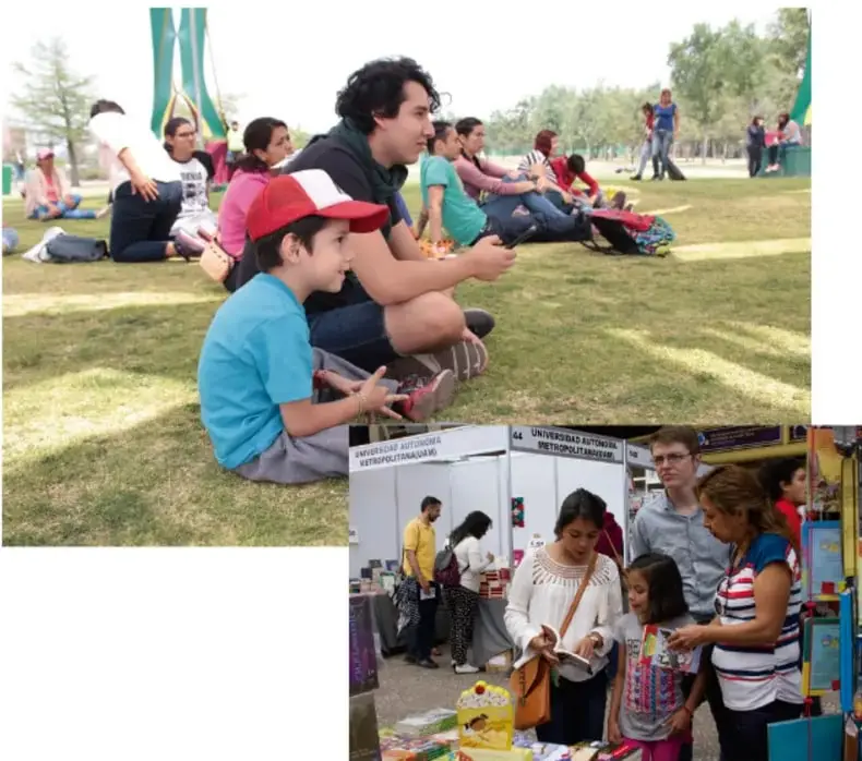 Grupo de jóvenes y niños practicando actividad física al aire libre en un parque.
